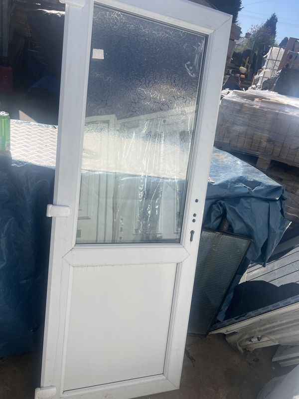 White uPVC Door LH (740 x 1960)
