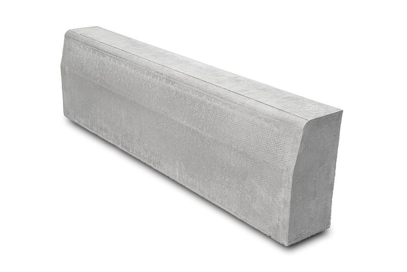 Marshall Half Battered Concrete Kerb 125x255x914mm