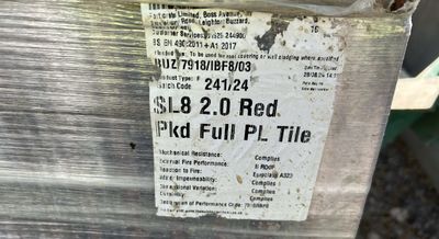 Forticrete Red SL8 Slate Effect Concrete Roof Tile (Pack of 216)
