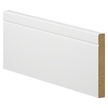 Burford V-Groove White MDF Skirting 4.2m