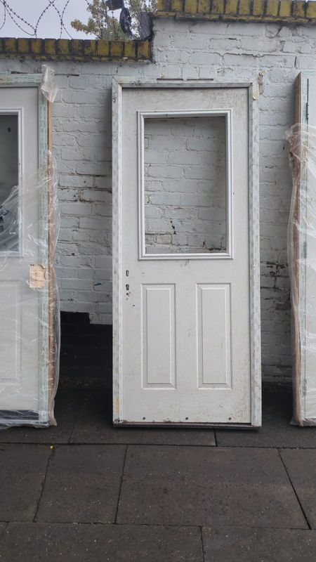 White Composite Door No Glass  (940 x 2230)