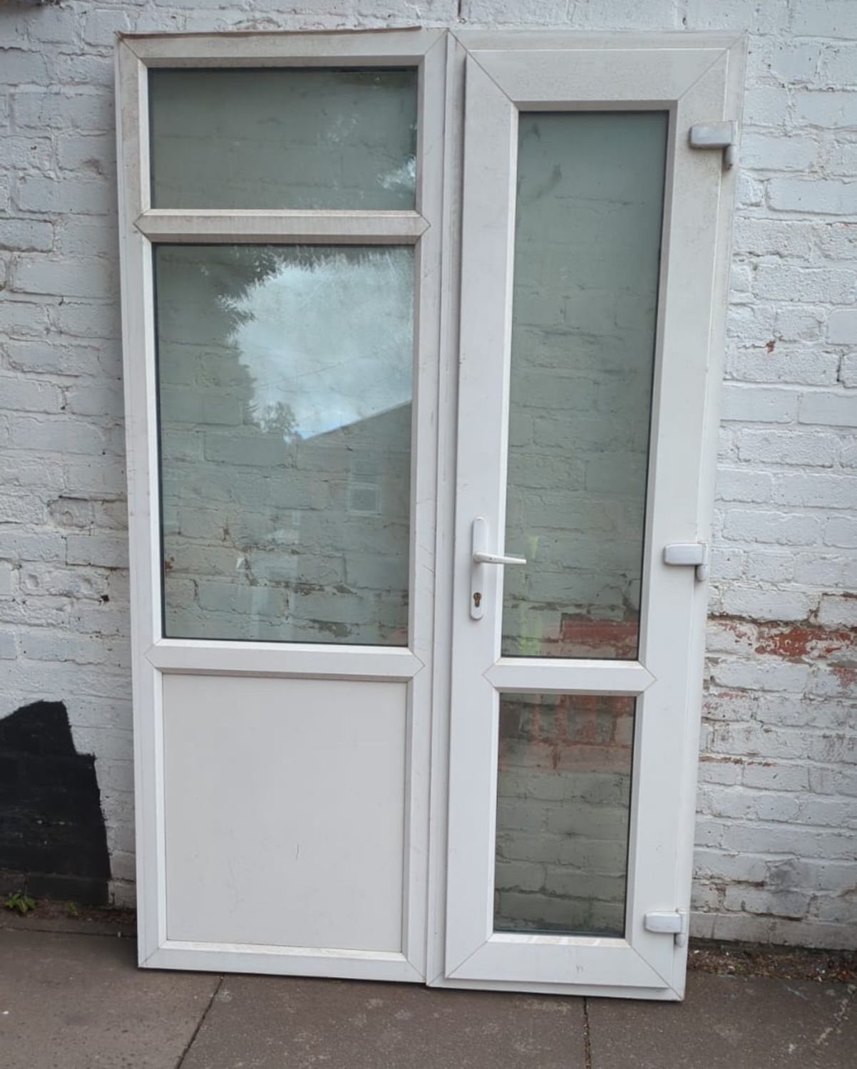 uPVC Door with side glass (1370 x 2190)