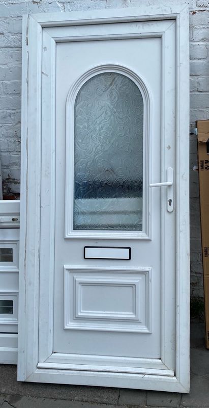 uPVC Door White with Glass (890 / 930 x 2040)