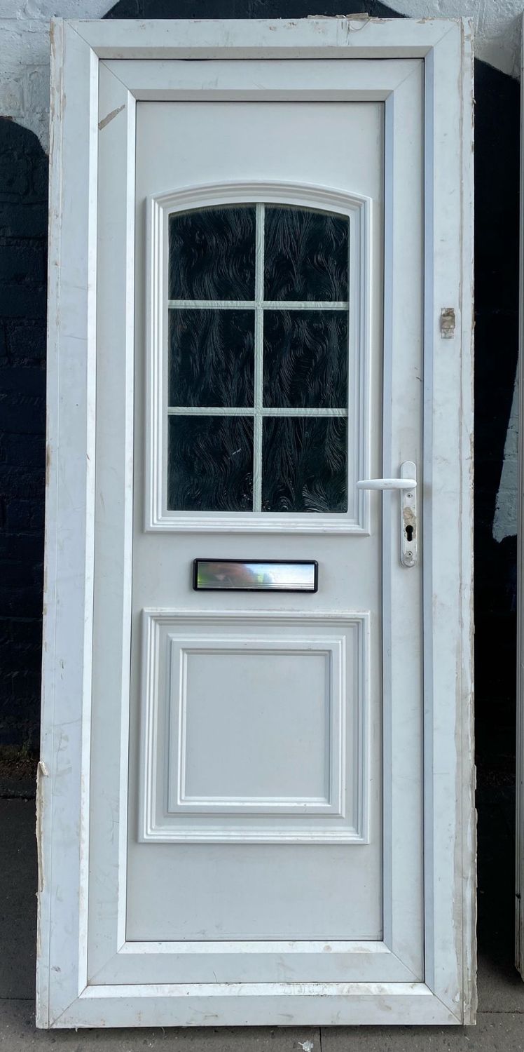 uPVC Door Square Glass White (880 x 2050)