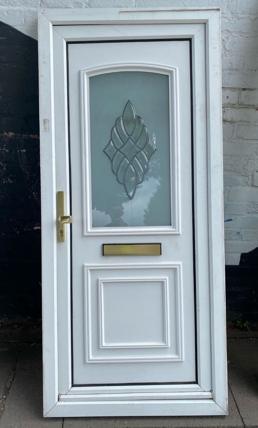 uPVC White Door with Glass (930 x 2050)