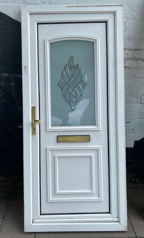 uPVC White Door with Glass (930 x 2050)