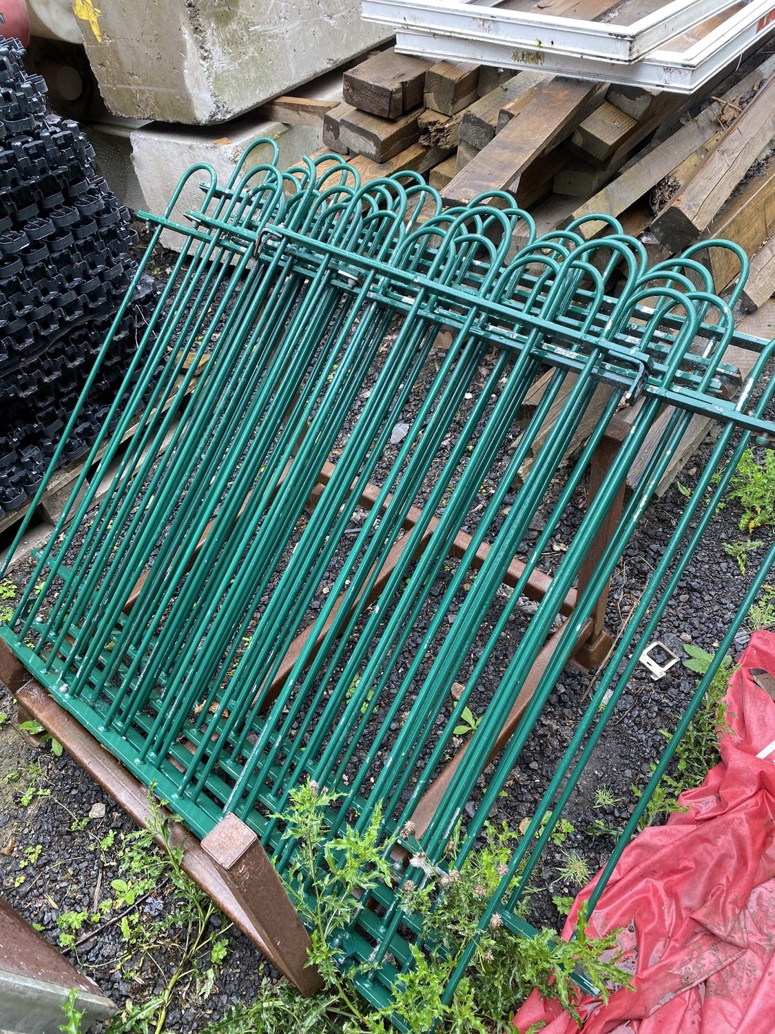 Green Hoop Bow Fencing, Size: 120 x 120 Panel