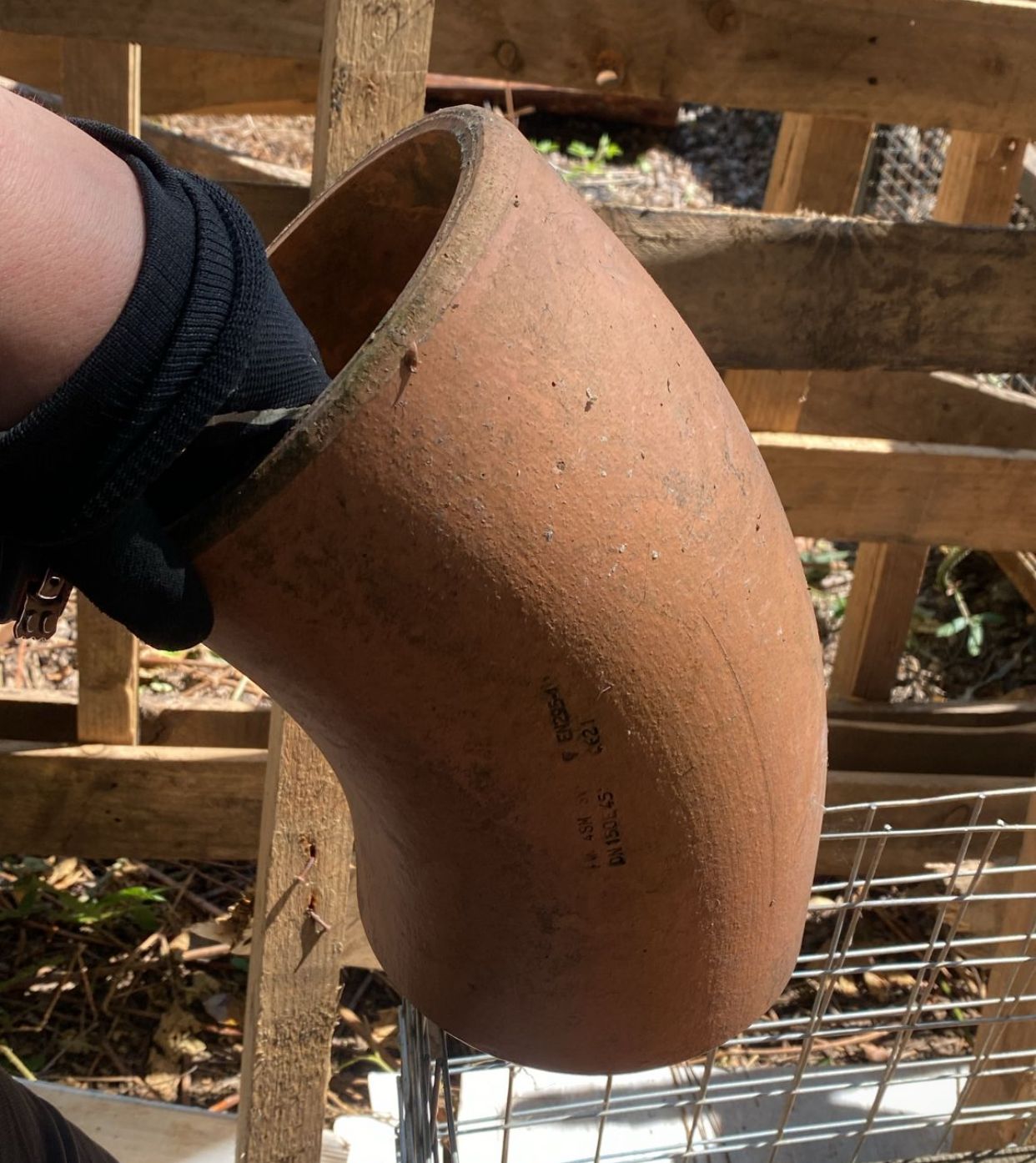 Supersleve Clay Pipe Junctions, Style: Bend Connector 150mm 45 Degrees DN150E45 EN295-1