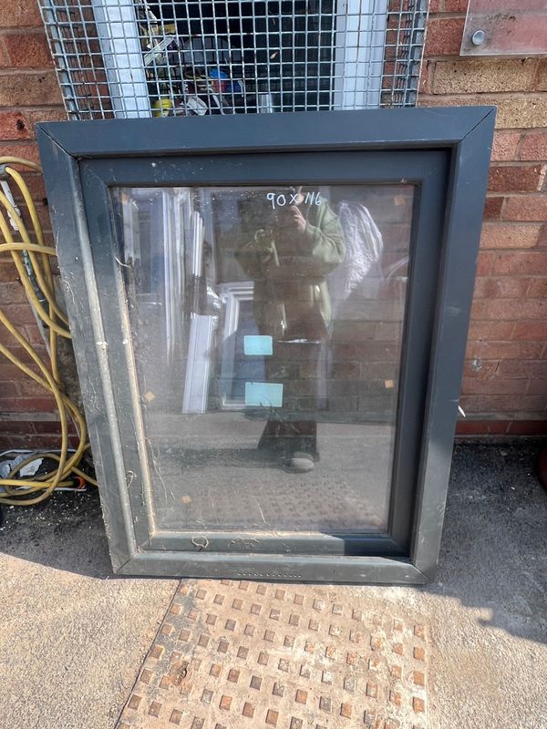 uPVC Grey Window (116 x 90)