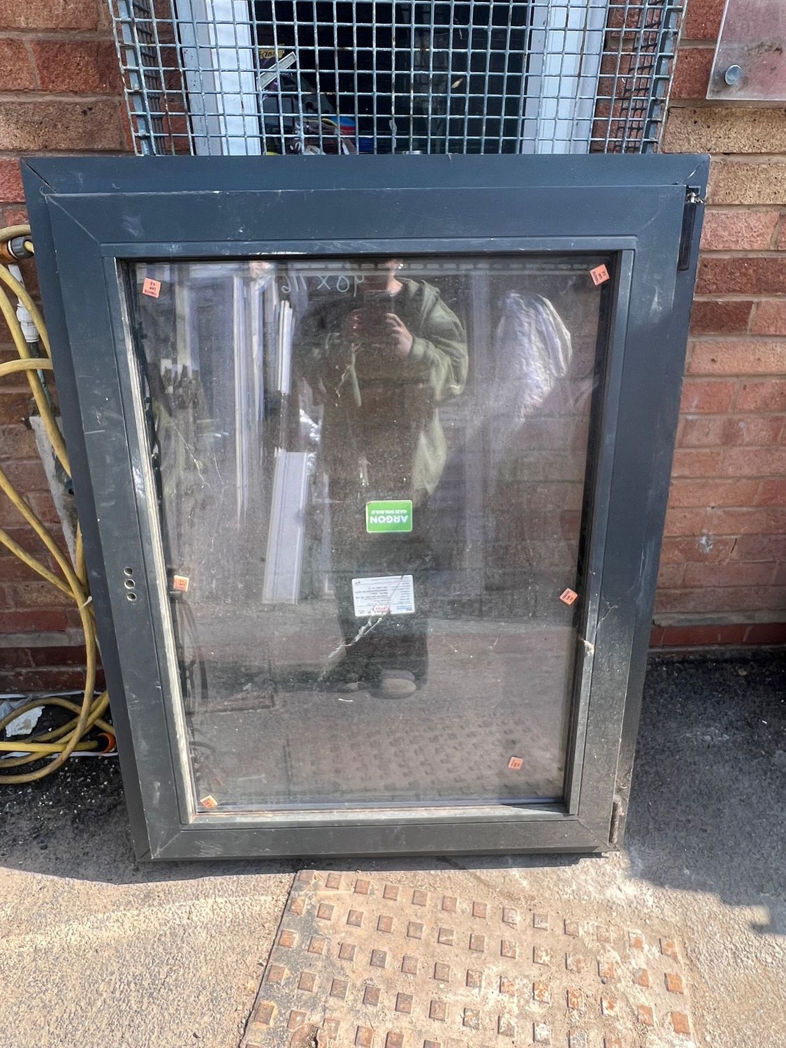 uPVC Grey Window (116 x 90)