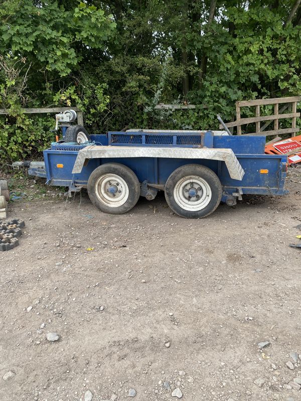 Blue Trailer Ramp With Winch