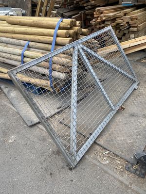 Silver Metal Mesh Pedestrian Gate