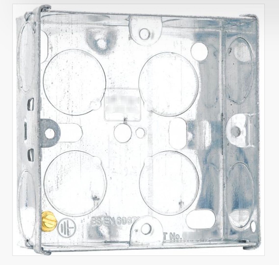 1-Gang 25mm Galvanised Steel Knockout Box
