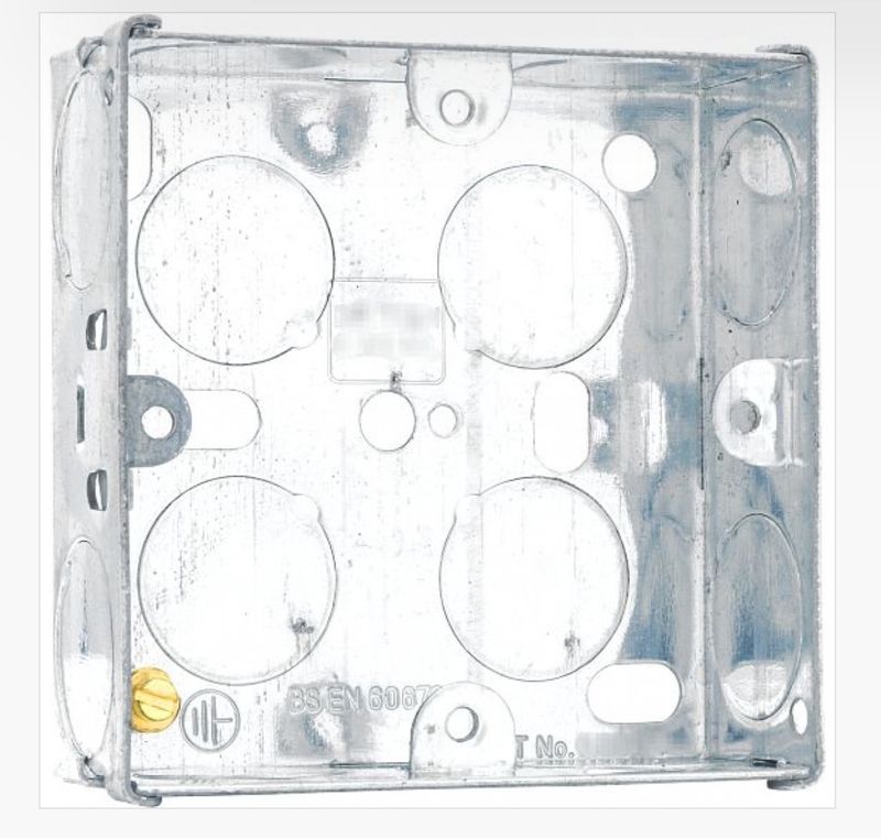 1-Gang 25mm Galvanised Steel Knockout Box