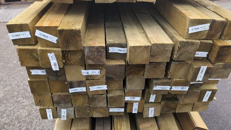 3 x 3 (75 x 75mm) Treated Timber Post