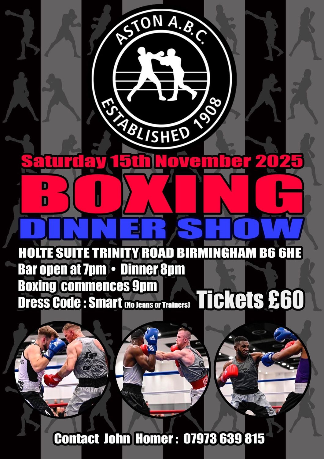 Aston A.B.C. Home Boxing Dinner Show Ticket