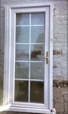 uPVC White Front Porch Door (890 x 2045)