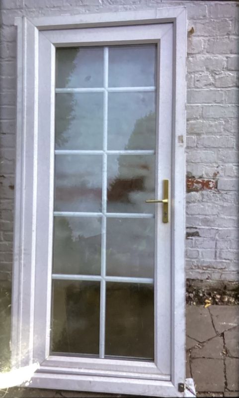 uPVC White Front Porch Door (890 x 2045)