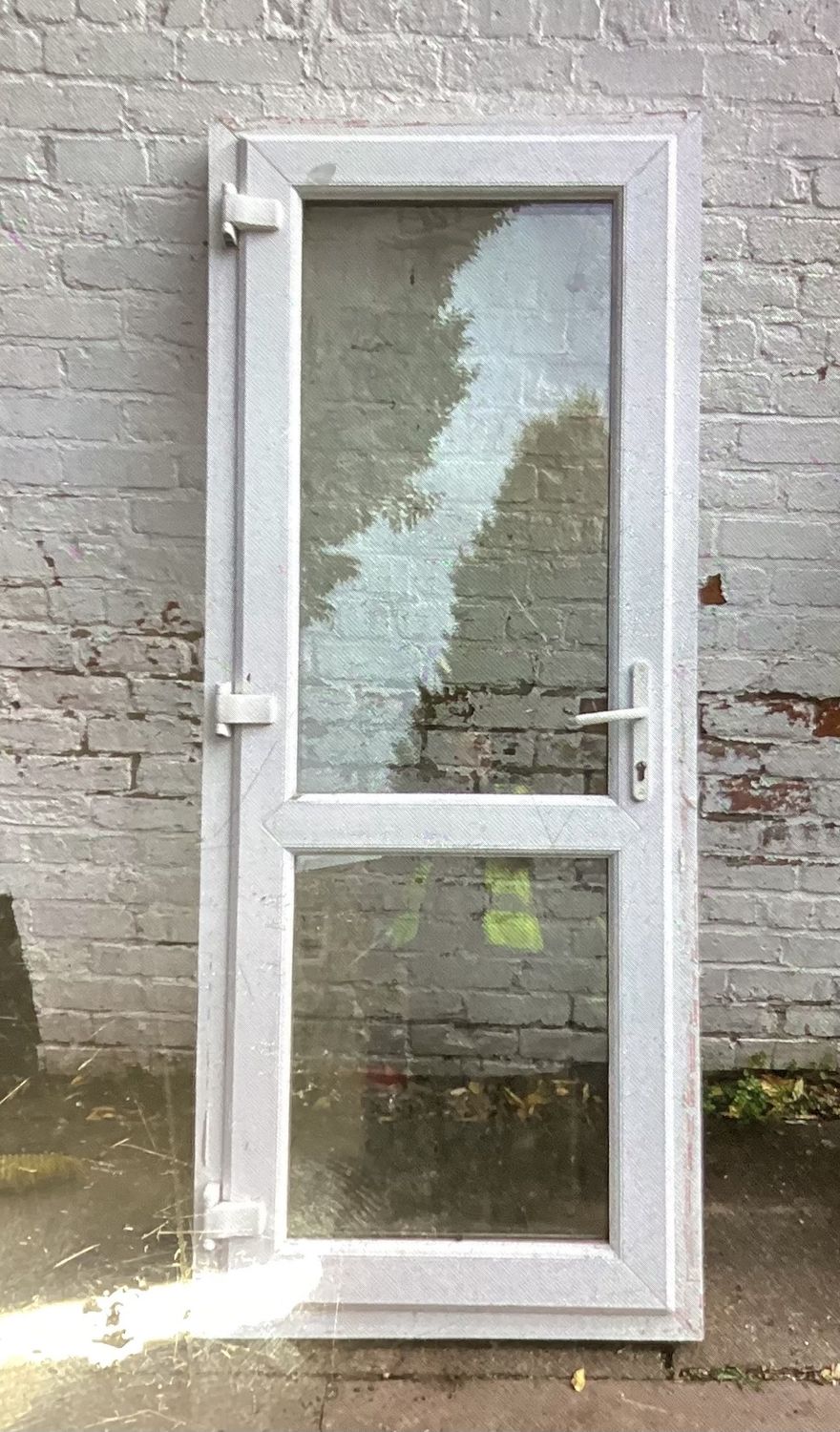 uPVC White Front Door ( 915 x 2065)