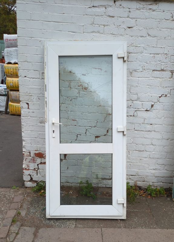 uPVC Double Glass White Door 930 x 2025