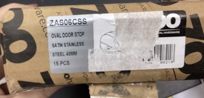 Oval Door Stop Satin Stainless Steel