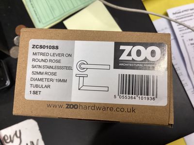 Mitred Lever Satin Stainless Steel Handle