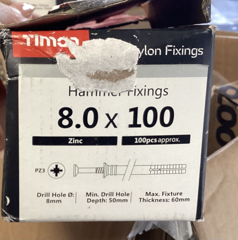 Timco Hammer Fixings 8 x 100 mm