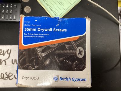 Drywall Screws British Gypsum. 35 mm