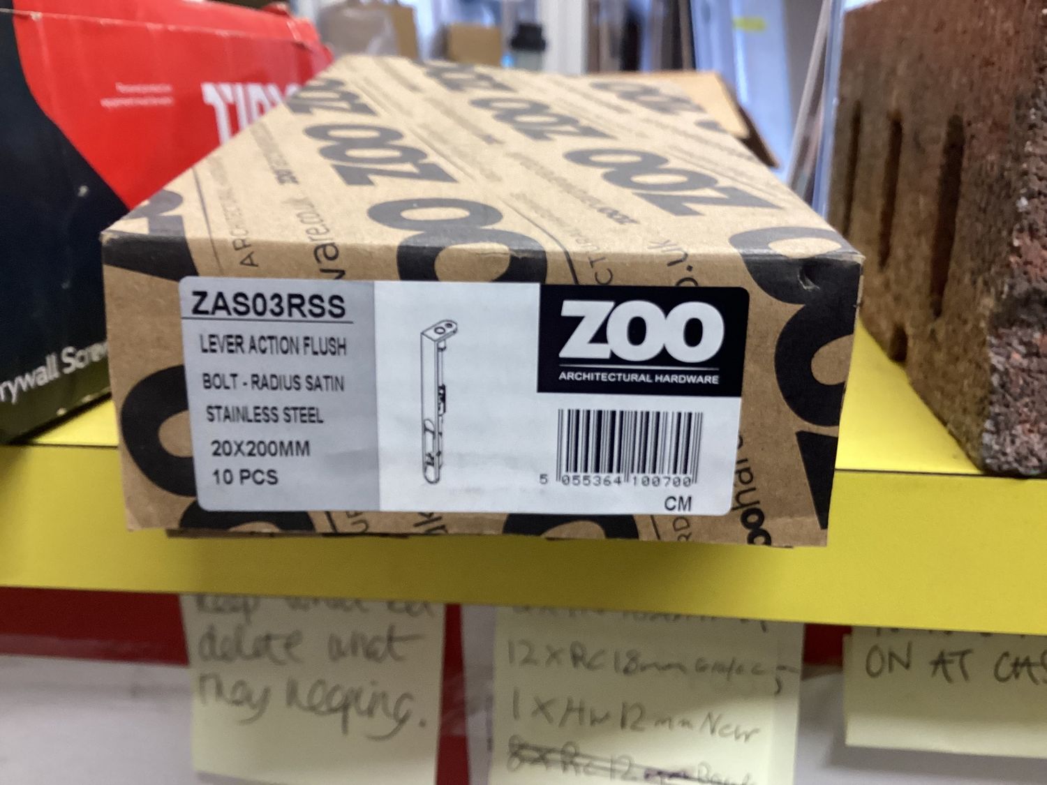 Lever Action Flush 20 x 200mm