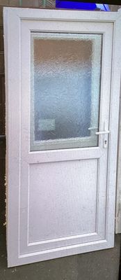 uPVC 1/2 Glass White Door 2070 x 925