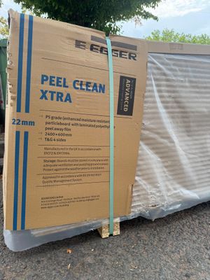 22mm Egger Peel Clean Xtra Tongue &amp; Groove Chipboard Flooring 2400 x 600mm