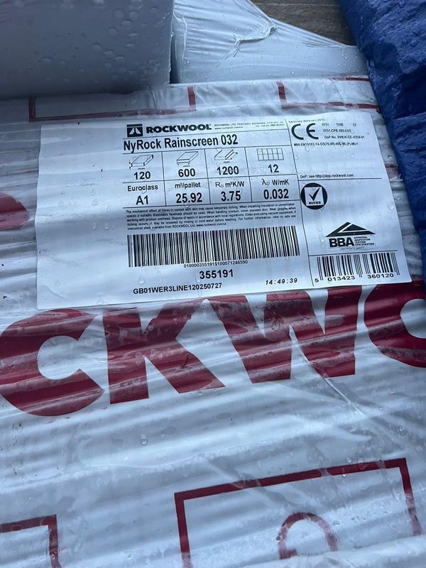 120mm Rockwool nyrock Rainscreen Insulation