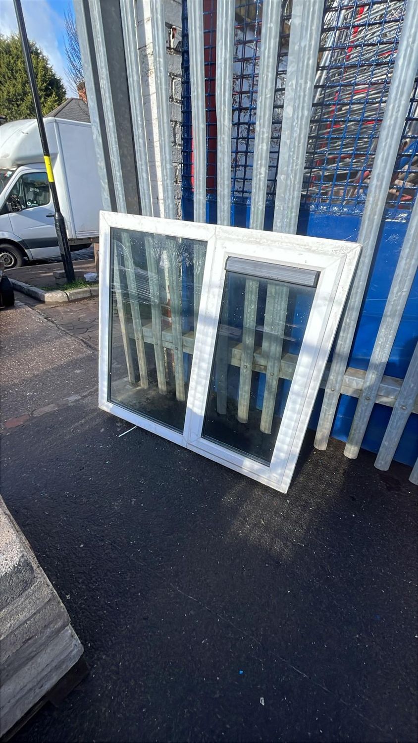 uPVC  Double White Window (1295 x 1185)