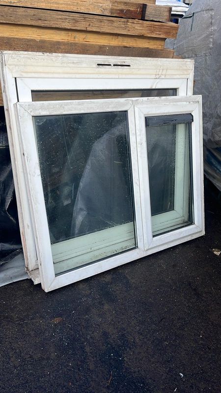 uPVC Double White Window (1300 x 1030)