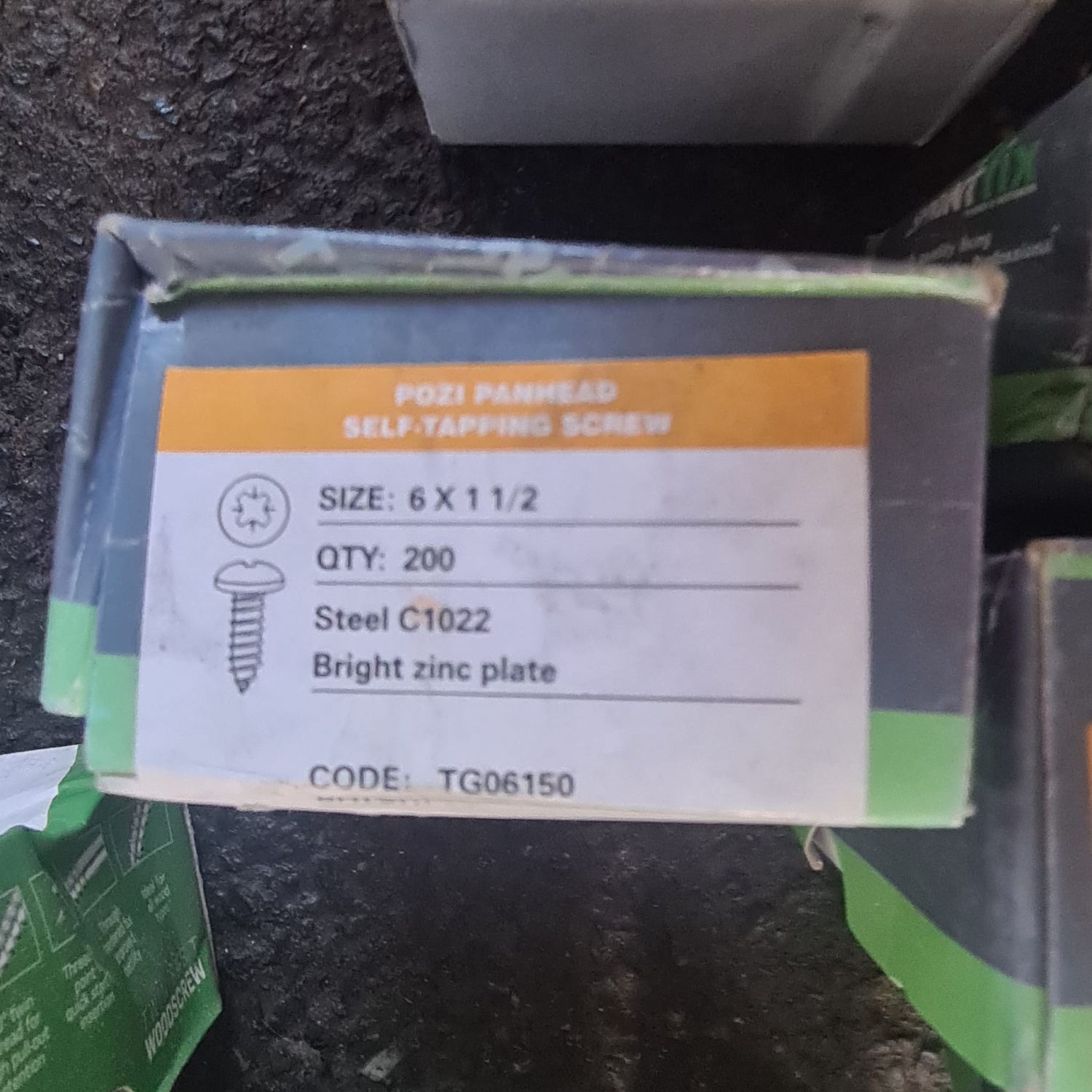 6 x 1/2 “ Tapping Screws x 200