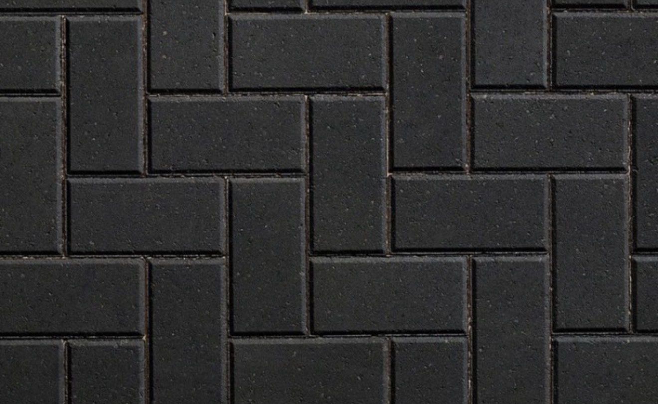 Plasmor Charcoal Rectangular Block Paving 200 x 100 x 80mm 6.36m2 (pack of 296)