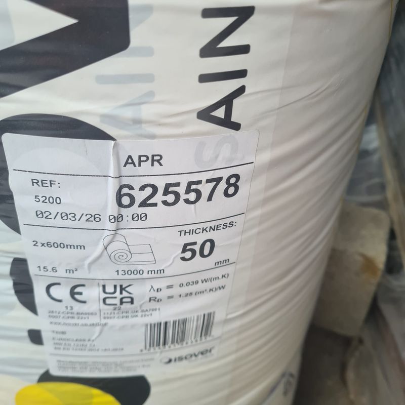 Isover Acoustic Roll 50mm (15.6m2sqm)