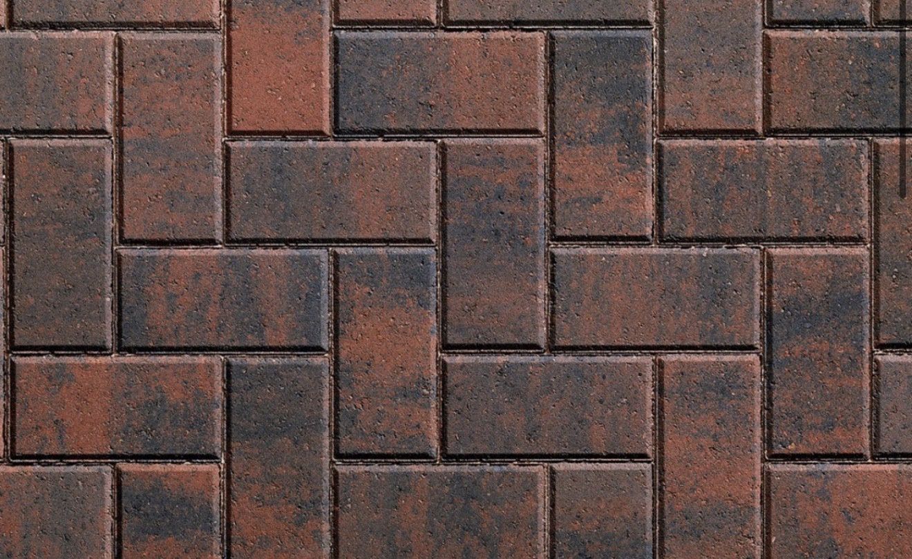 Plasmor Traditional Brindle Block Paving 200 x 100 80mm( pack of 296)