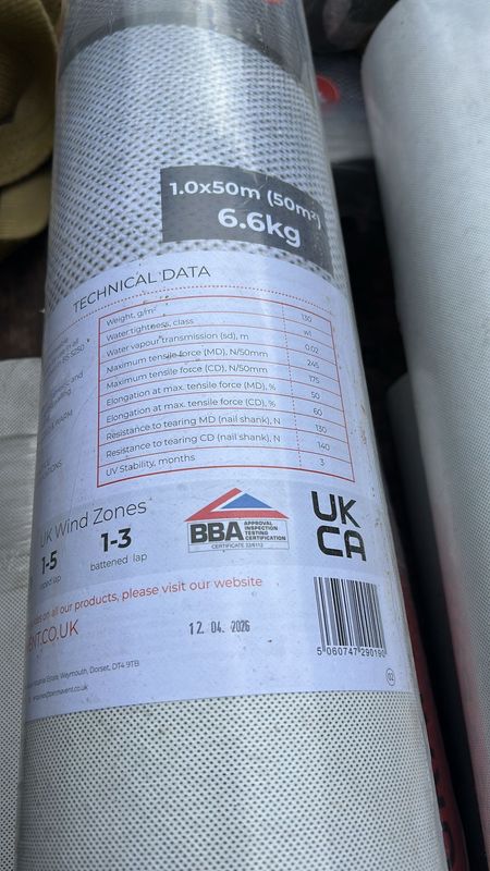 Breathable Felt Underlay 1m x 50m