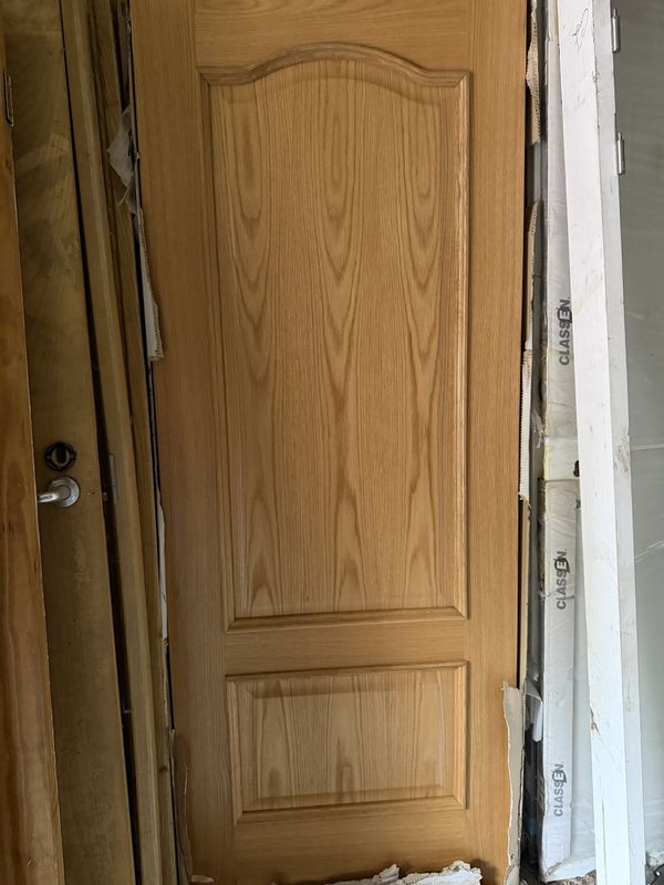 Oak Unfinished Internal Door LPD Louis 2 Shaped Panel Raised Mould