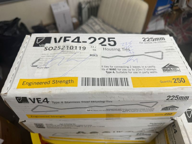 VE4 225mm Type 4 Housing Ties (Cavity 76-100mm)