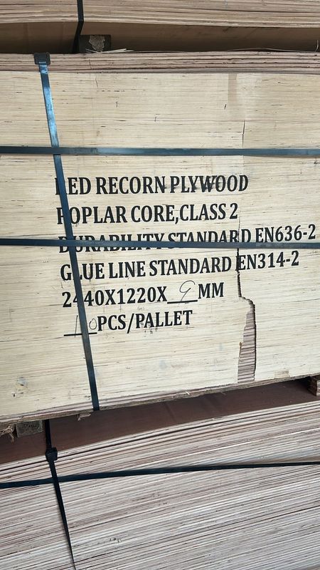 Red Hardwood Plywood 9mm Class 2 2440 x 1220 EN314-2 EN636-2