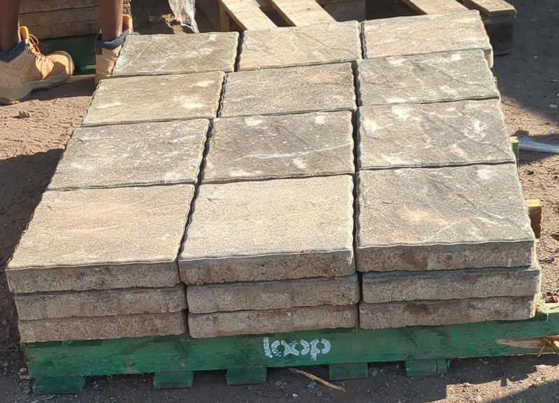 Paving Riven Natural Grey Utility Slab (595 x 295)