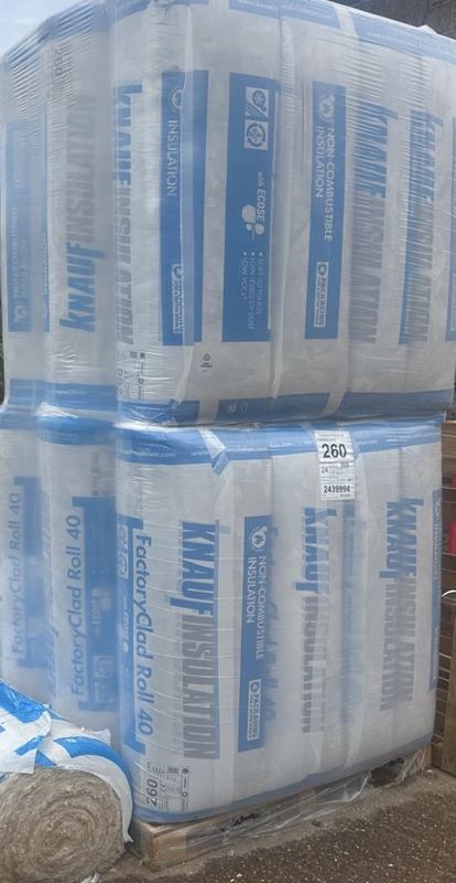 260mm Knauf FactoryClad Roll 40 (Uncut) - 4.44m2 per roll