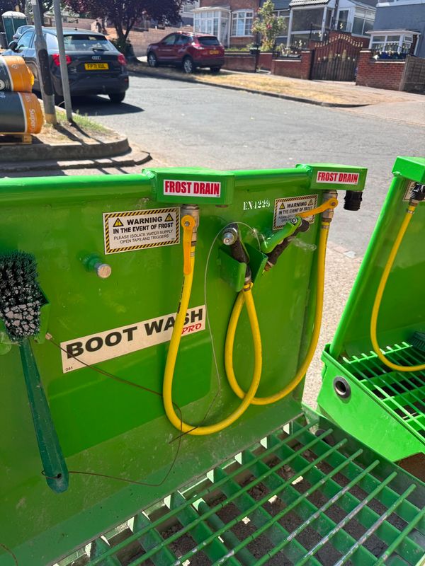 3-Brush Industrial Boot Wash Station Cleaning Unit