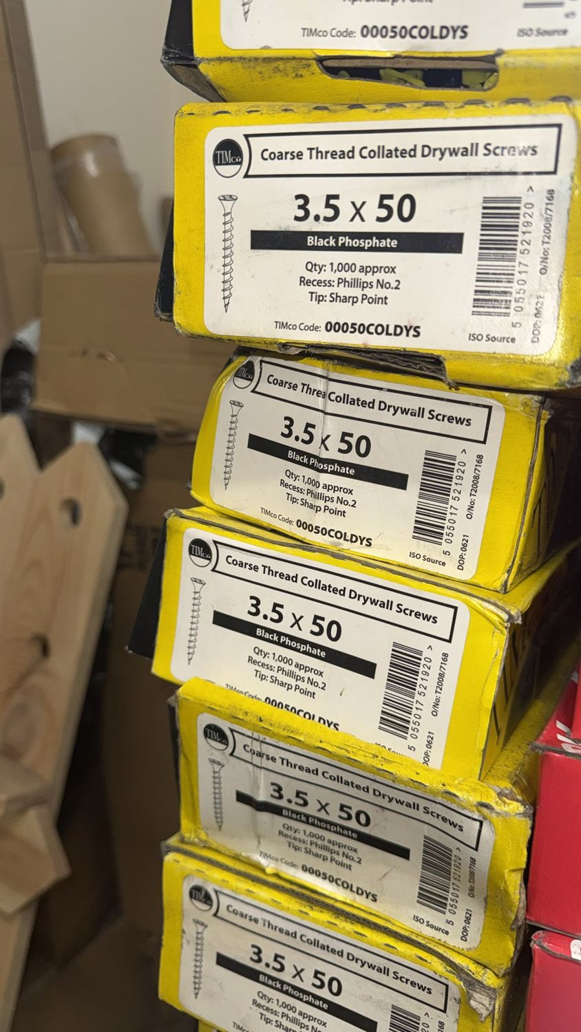 Coarse thread collated drywall screws 3.5 x 50mm