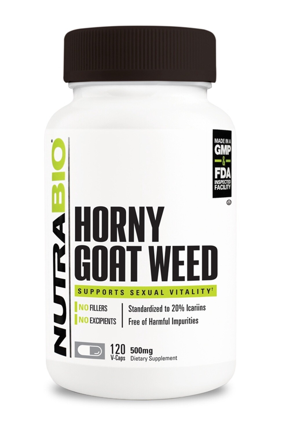 Horny Goat Weed 120ct 500mgs NUTRABIO
