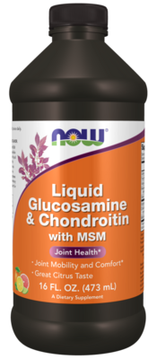 LIQUID GLUCOSAMINE & CHONDROITIN W MSM / NOW FOODS