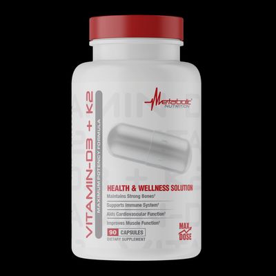 Vitamin D3 Plus K2 90ct METABOLIC NUTRITION