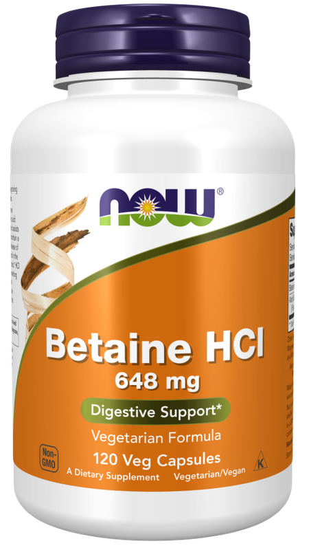 BETAINE HCL 120VCAPS NOW FOODS